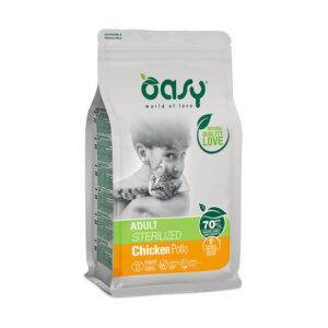 Oasy Adult Sterilised 1.5kg-Ξηρά Τροφή για Ενήλικες Στειρωμένες Γάτες με Κοτόπουλο