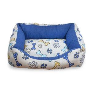 Κρεβάτι Σκύλου σειρά DELUXE-σχέδιο με κόκκαλα 55x43x17cm
